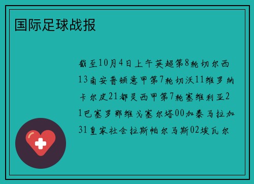 国际足球战报